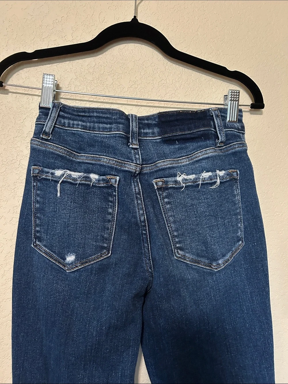 Flying Monkey High Rise Bootcut Jeans Size 25 Dark Wash Stretch Flare Y2K